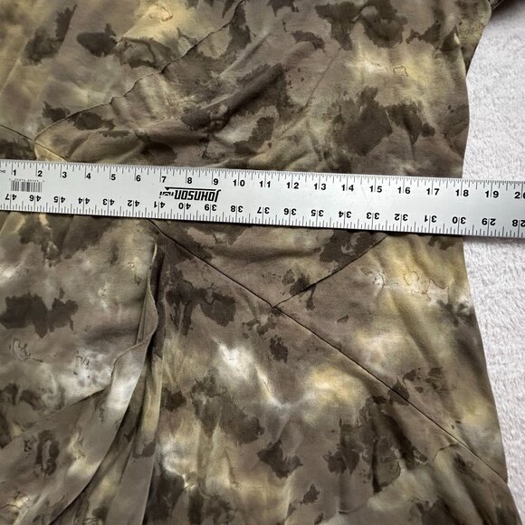 Cynthia Ashby Womens Tie-Dye Tunic Dress Small Brown Long Sleeve Artsy Boho New - Picture 10 of 12